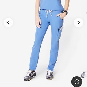 Figs ceil blue scrub pants